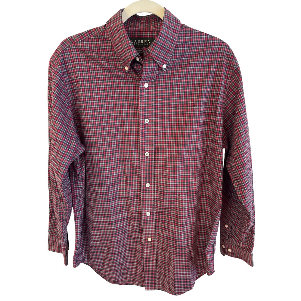 Lauren Ralph Lauren Men's‎ Classic Fit Non Iron Plaid Button Down 15 1/2 32/33